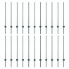 Słupek ogrodzeniowy. 22 pcs Zielony 140 cm Stal