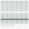 Słupek ogrodzeniowy. 22 pcs Zielony 140 cm Stal