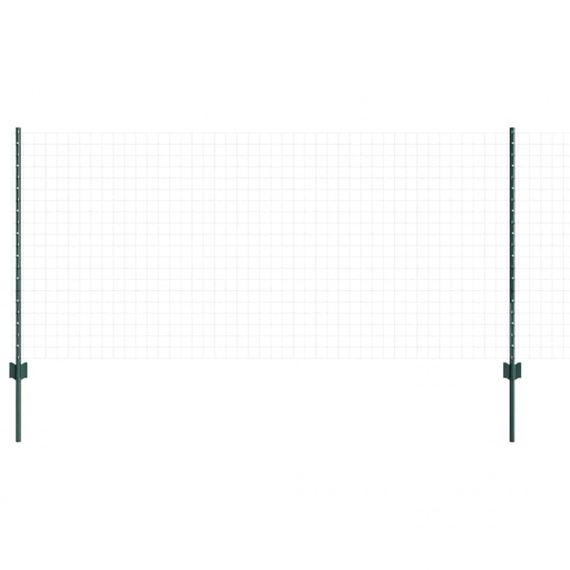 Słupek ogrodzeniowy. 44 pcs Zielony 140 cm Stal