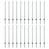 Słupek ogrodzeniowy. 22 pcs Zielony 160 cm Stal