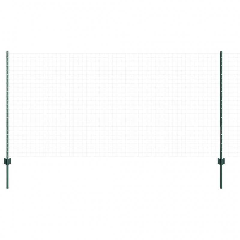 Słupek ogrodzeniowy. 22 pcs Zielony 160 cm Stal