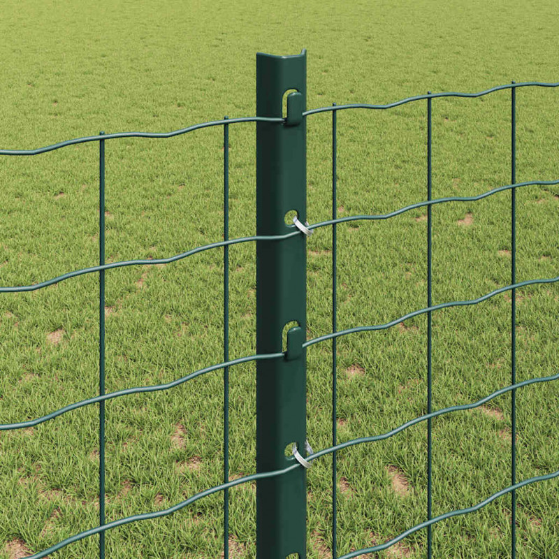 Słupek ogrodzeniowy. 22 pcs Zielony 160 cm Stal