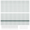 Słupek ogrodzeniowy. 22 pcs Zielony 160 cm Stal