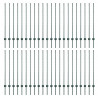 Słupek ogrodzeniowy. 44 pcs Zielony 160 cm Stal
