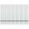 Słupek ogrodzeniowy. 22 pcs Zielony 180 cm Stal
