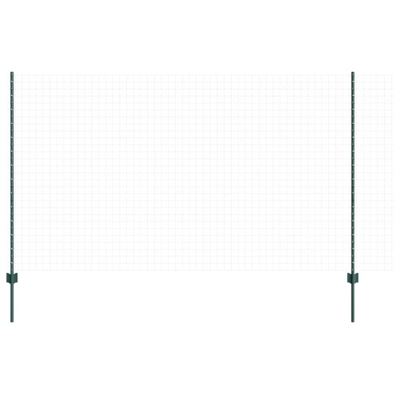 Słupek ogrodzeniowy. 44 pcs Zielony 180 cm Stal