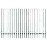 Słupek ogrodzeniowy. 22 pcs Zielony 200 cm Stal