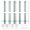 Słupek ogrodzeniowy. 22 pcs Zielony 200 cm Stal