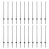 Słupek ogrodzeniowy. 22 pcs Szary 140 cm Stal