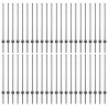 Słupek ogrodzeniowy. 44 pcs Szary 140 cm Stal