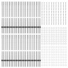 Słupek ogrodzeniowy. 44 pcs Szary 140 cm Stal