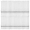 Słupek ogrodzeniowy. 44 pcs Szary 160 cm Stal