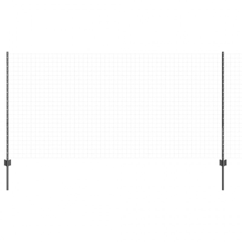 Słupek ogrodzeniowy. 44 pcs Szary 160 cm Stal