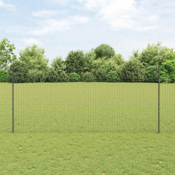 Słupek ogrodzeniowy. 22 pcs Szary 180 cm Stal