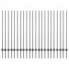 Słupek ogrodzeniowy. 22 pcs Szary 180 cm Stal