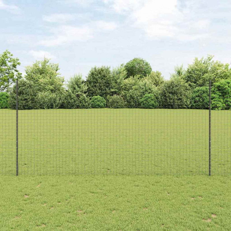 Słupek ogrodzeniowy. 22 pcs Szary 200 cm Stal