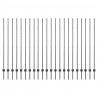 Słupek ogrodzeniowy. 22 pcs Szary 200 cm Stal