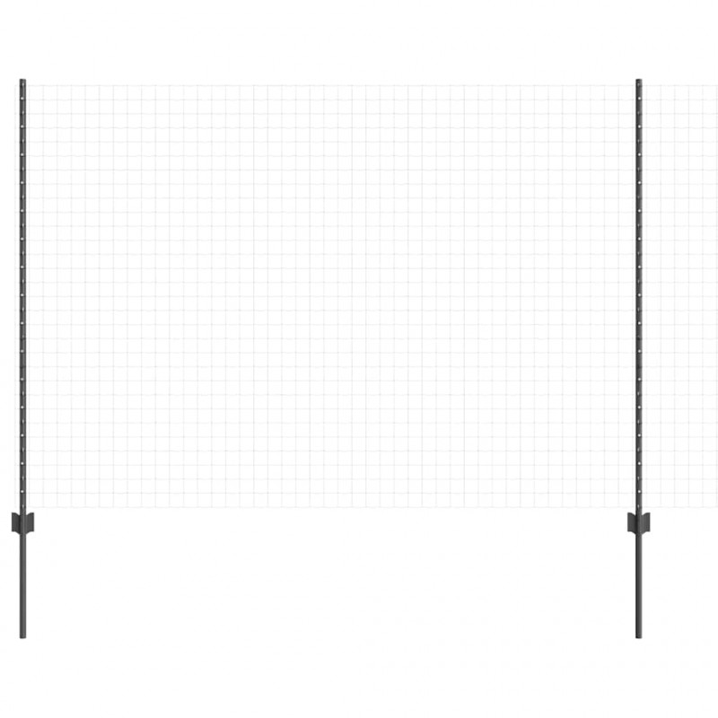 Słupek ogrodzeniowy. 22 pcs Szary 200 cm Stal