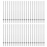 Słupek ogrodzeniowy. 44 pcs Szary 200 cm Stal