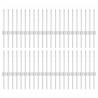 Słupek ogrodzeniowy. 44 pcs Srebrny 80 cm Stal