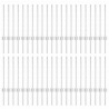 Słupek ogrodzeniowy. 44 pcs Srebrny 100 cm Stal