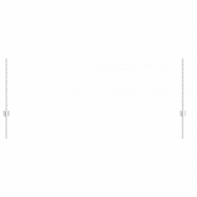 Słupek ogrodzeniowy. 44 pcs Srebrny 100 cm Stal