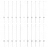 Słupek ogrodzeniowy. 22 pcs Srebrny 120 cm Stal