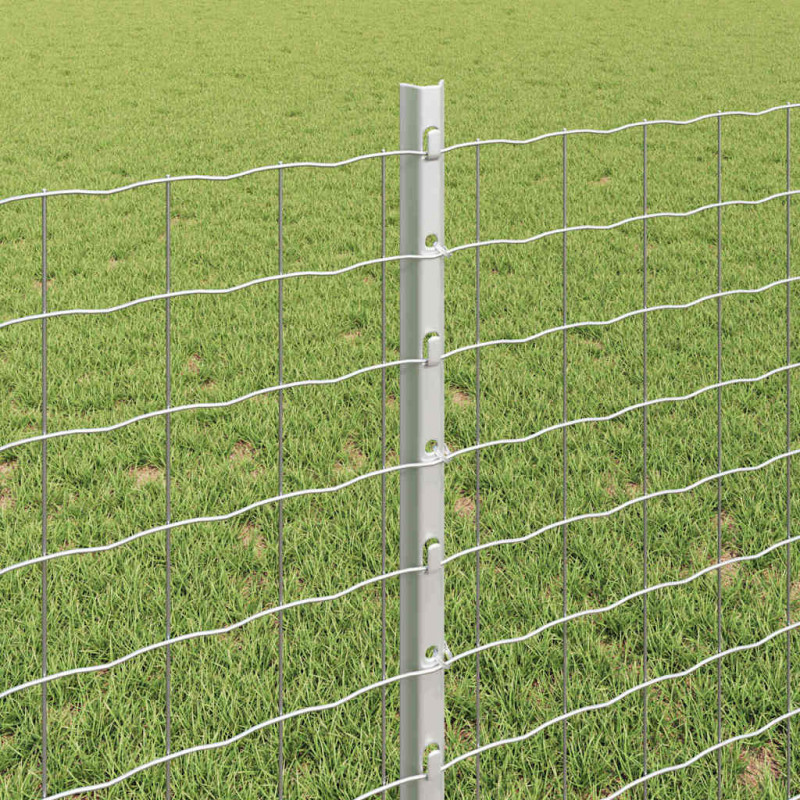 Słupek ogrodzeniowy. 22 pcs Srebrny 120 cm Stal