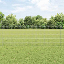 Słupek ogrodzeniowy. 44 pcs Srebrny 120 cm Stal
