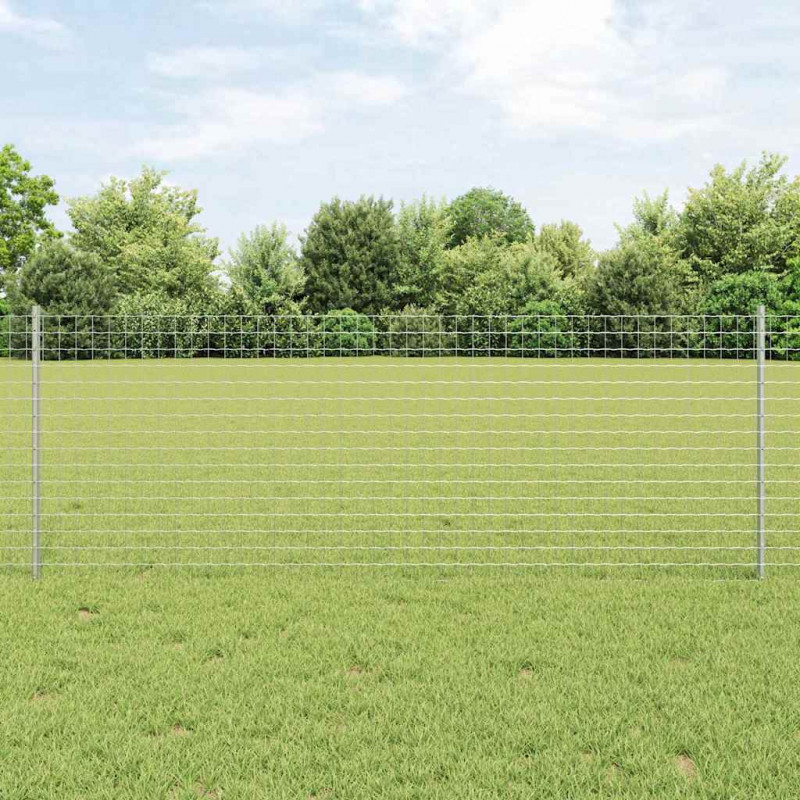 Słupek ogrodzeniowy. 44 pcs Srebrny 120 cm Stal