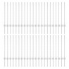 Słupek ogrodzeniowy. 44 pcs Srebrny 120 cm Stal