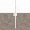 Słupek ogrodzeniowy. 44 pcs Srebrny 120 cm Stal