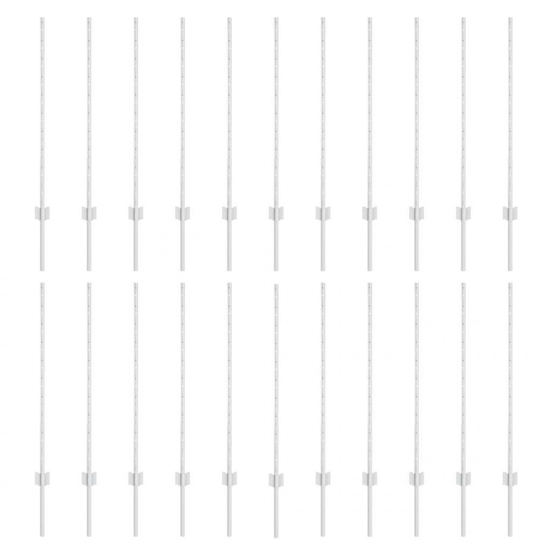 Słupek ogrodzeniowy. 22 pcs Srebrny 140 cm Stal