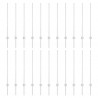 Słupek ogrodzeniowy. 22 pcs Srebrny 140 cm Stal