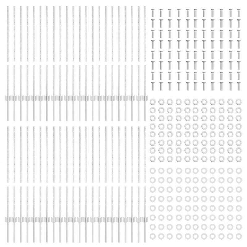 Słupek ogrodzeniowy. 44 pcs Srebrny 140 cm Stal