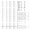 Słupek ogrodzeniowy. 44 pcs Srebrny 140 cm Stal