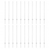 Słupek ogrodzeniowy. 22 pcs Srebrny 160 cm Stal