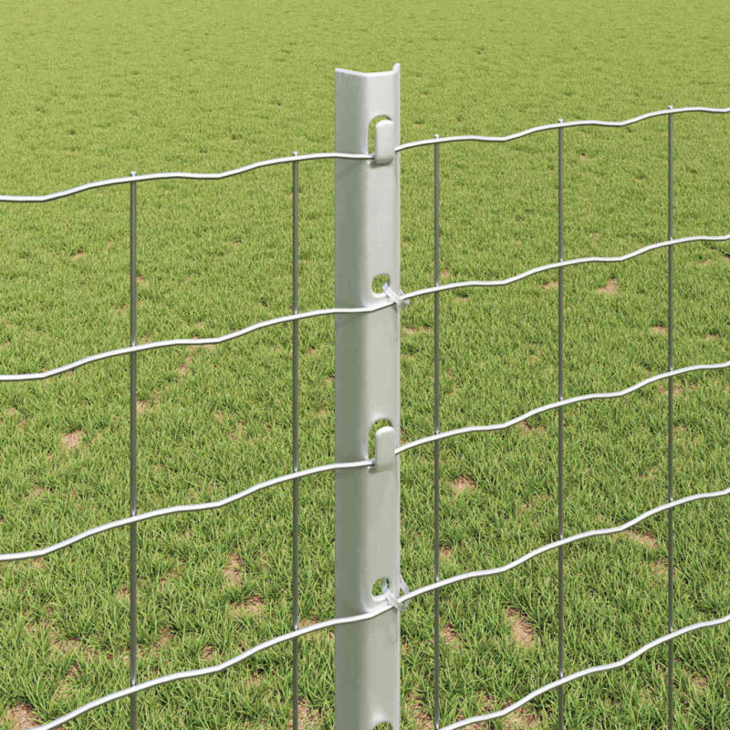 Słupek ogrodzeniowy. 22 pcs Srebrny 160 cm Stal