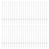 Słupek ogrodzeniowy. 44 pcs Srebrny 160 cm Stal