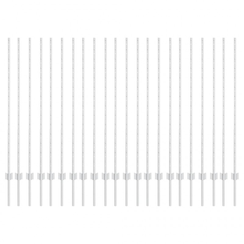 Słupek ogrodzeniowy. 22 pcs Srebrny 180 cm Stal