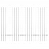 Słupek ogrodzeniowy. 22 pcs Srebrny 180 cm Stal