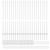 Słupek ogrodzeniowy. 22 pcs Srebrny 180 cm Stal