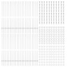 Słupek ogrodzeniowy. 44 pcs Srebrny 180 cm Stal