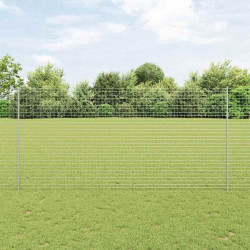 Słupek ogrodzeniowy. 44 pcs Srebrny 200 cm Stal