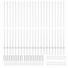 Słupek ogrodzeniowy. 22 pcs Srebrny 200 cm Stal