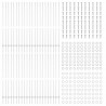 Słupek ogrodzeniowy. 44 pcs Srebrny 200 cm Stal