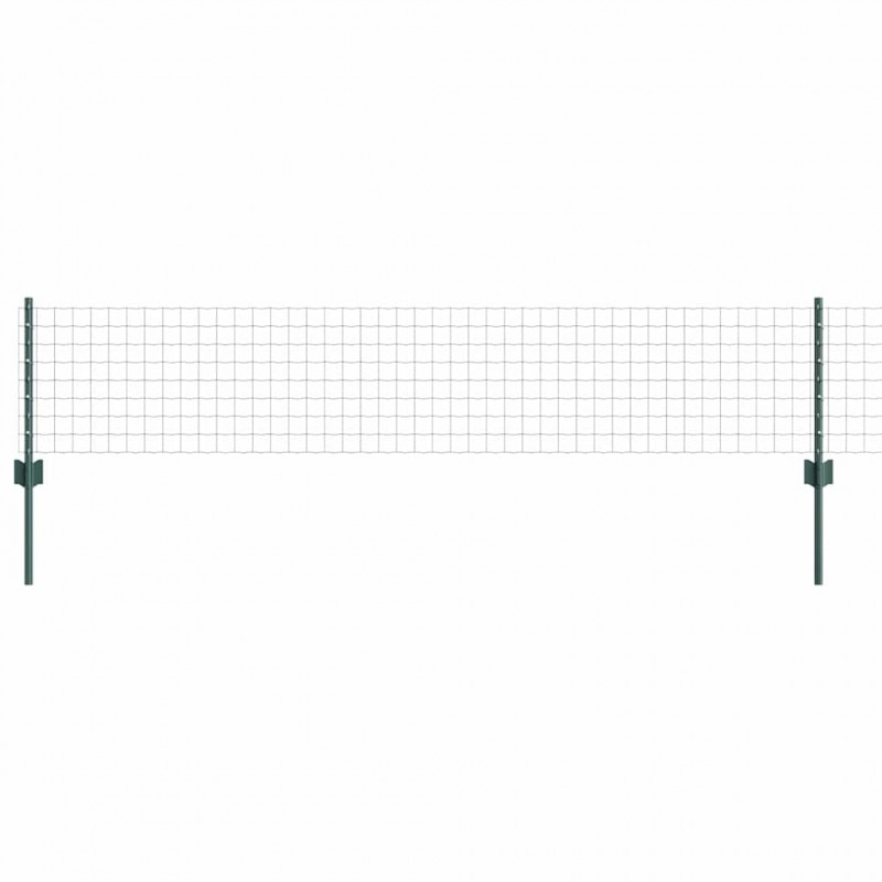 Ogrodzenie z słupkiem Zielony 0,4 x 10 m Stal i PVC
