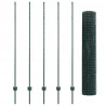 Ogrodzenie z słupkiem Zielony 1,6 x 10 m Stal i PVC