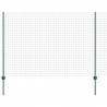 Ogrodzenie z słupkiem Zielony 1,6 x 10 m Stal i PVC