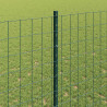 Ogrodzenie z słupkiem Zielony 1,4 x 10 m Stal i PVC